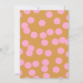 Retro Roze Polka Dot Bruids Brunch Douche Modern Kaart (Achterkant)