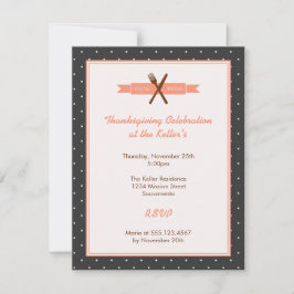 Retro roze polka dots lijst gastvrouw diner kaart