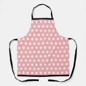 Retro roze polka stippen schort (Voorkant)
