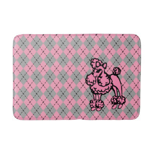 Retro Roze Poodle Badkamer Vloerkleed Badmat