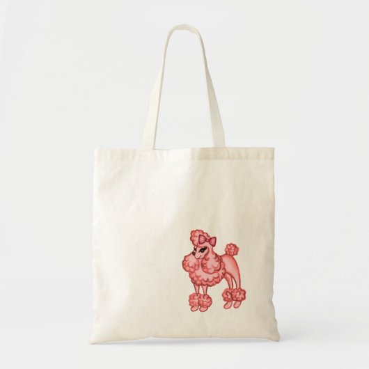 Retro Roze Poodle Tas (Voorkant)