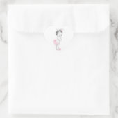 Retro Roze Prinses Baby Shower Stickers (Tas)