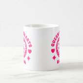 Retro Roze Queen of Hearts Kids Verjaardag Mok (Center)