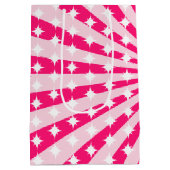 Retro roze Queen of Hearts Verjaardagsfoto Medium Cadeauzakje (Achterkant)