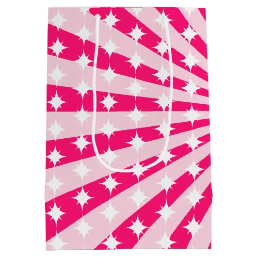 Retro roze Queen of Hearts Verjaardagsfoto Medium Cadeauzakje (Achterkant)