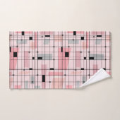 Retro roze raster en set handdoeken Starbursts (Handdoek)