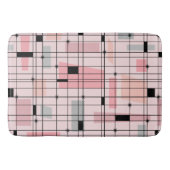 Retro roze raster en Starbursts Bath Mat (Voorkant)