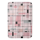 Retro roze raster en Starbursts Bath Mat (Voorkant Verticaal)