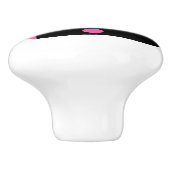 Retro Roze Record Player Keramische Pull Knop (Zijkant)