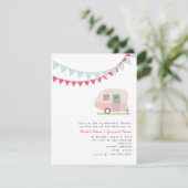 Retro Roze repetitie van de Aansporing van de Aanw Kaart (Staand voorkant)