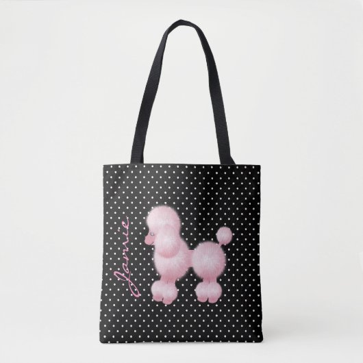 Retro Roze Robuuste aangepaste Canvas tas (Voorkant)