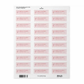 Retro Roze & Rode Groovy Moderne Retouradres Etiket (Full Sheet)