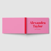 Retro Roze rode klauw, esthetisch aangepast Afstud Gastenboek (Volledig)