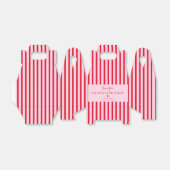 Retro Roze & Rode Strepen Bruidsfeest Bedankdoosjes (Uitgevouwen)