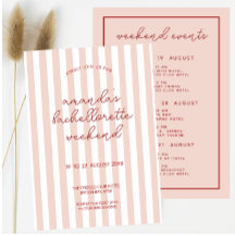 Retro roze rode vrijgezellenweekend