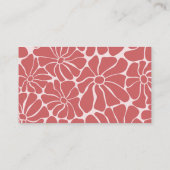 Retro Roze & Rood Groovy Bruidsbrunch Informatiekaartje (Achterkant)