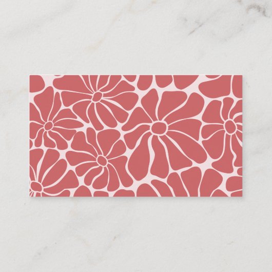 Retro Roze & Rood Groovy Bruidsbrunch Informatiekaartje (Achterkant)