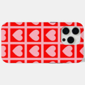 Retro Roze rood hartonderzoek Y2K-patroon Case-Mate iPhone Case (Achterkant (horizontaal))
