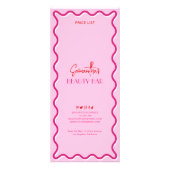 Retro Roze & Rood Make-up Kunstenaar Schoonheid Pr Reclamekaart (Achterkant)