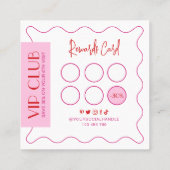 Retro Roze & Rood Moderne Lash Salon Make-up Artie Klantenkaartje (Achterkant)