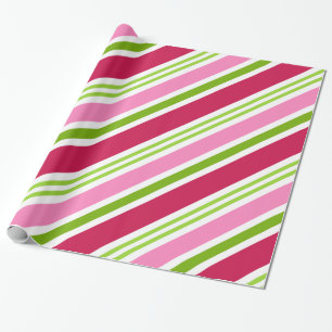 Retro Roze Rood Snoep Kerstverpakking Papier