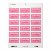 Retro roze rood vet retouradres etiket (Full Sheet)