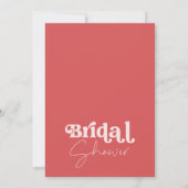 Retro Roze Rood Wave Vrijgezellenfeest Kaart (Achterkant)