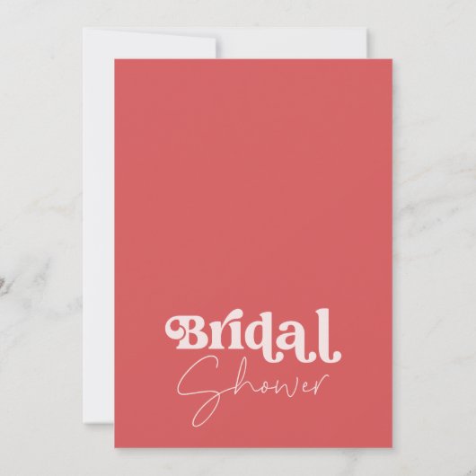 Retro Roze Rood Wave Vrijgezellenfeest Kaart (Achterkant)