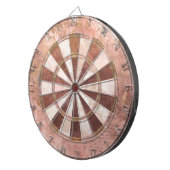 Retro Roze Rustiek Dartbord (Voorkant Rechts)