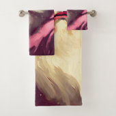 Retro  roze Santa Claus - Oil Paint Faux Ca Bad Handdoek (Insitu)