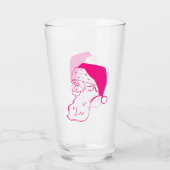 Retro Roze Santa Glas (Achterkant)