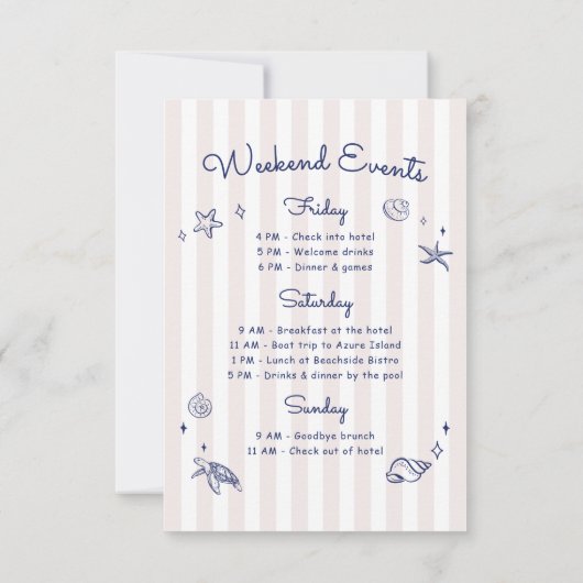 Retro Roze Schelpen & Trouwbellen Bachelorette Kaart (Achterkant)