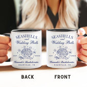 Retro Roze Schelpen & Trouwbellen Bachelorette  Koffiemok