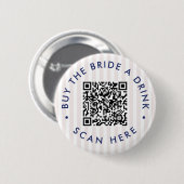 Retro Roze Schelpen & Trouwbellen Bachelorette  Ronde Button 5,7 Cm (Voorkant /achterkant)