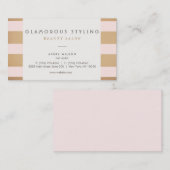  Retro Roze Schoonheidssalon Visitekaartje (Voorkant / Achterkant)