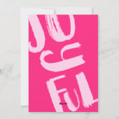 Retro roze script 2 foto's arch Vrolijke Kerstmis Feestdagenkaart (Achterkant)