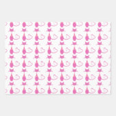 Retro Roze sculptuur Cat Art Deco Thema Inpakpapier Vel (Voorkant 2)