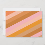 Retro Roze Sinaasappel Aangepast Vrijgezellenfeest Bedankkaart (Achterkant)