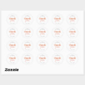 Retro Roze Sinaasappel | Bedankt Baby shower Favor Ronde Sticker (Vel)