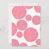 Retro Roze Sinaasappel Disco Ball Graduation Party Kaart (Voorkant)