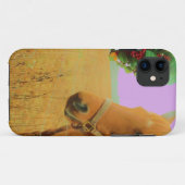 Retro roze sky Kerstmis Case-Mate iPhone Case (Achterkant (horizontaal))