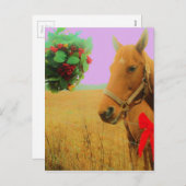 Retro roze sky Kerstmis Feestdagenkaart (Voorkant / Achterkant)