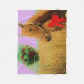 Retro roze sky Kerstmis Fleece Deken (Voorkant)