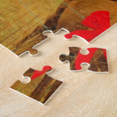 Retro roze sky Kerstmis Legpuzzel (Zijkant)