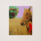 Retro roze sky Kerstmis Legpuzzel (Verticaal)