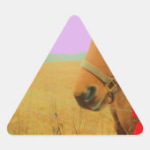 Retro roze sky Kerstmis Sticker (Voorkant)