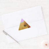 Retro roze sky Kerstmis Sticker (Envelop)