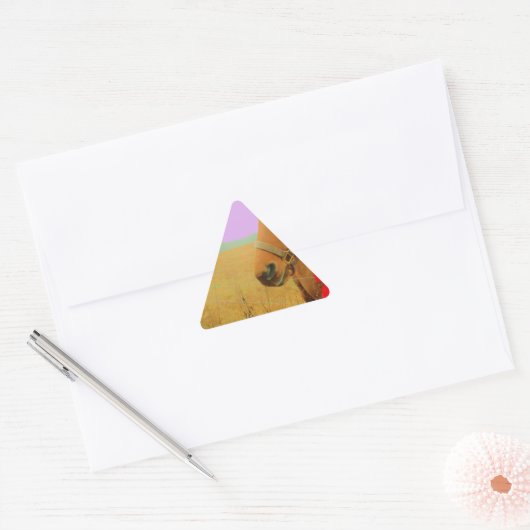 Retro roze sky Kerstmis Sticker (Envelop)