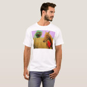Retro roze sky Kerstmis T-shirt (Voorkant volledig)
