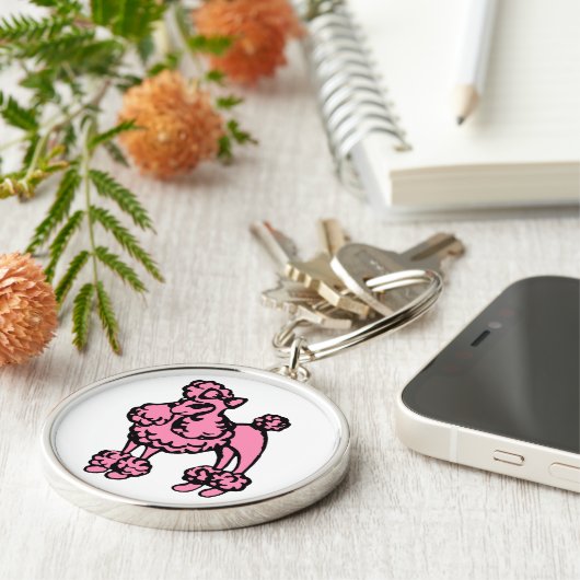 Retro Roze Sleutelhanger (Zijkant)